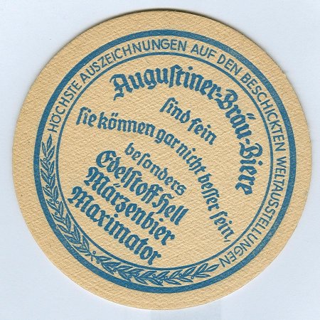 Augustiner podstawka Awers