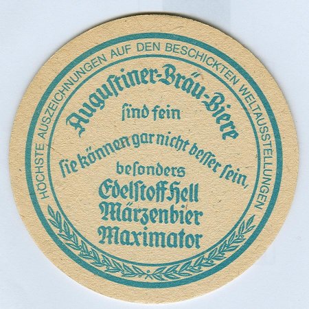 Augustiner podstawka Awers