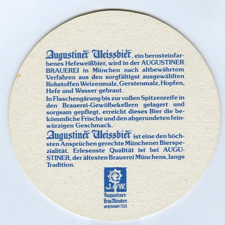 Augustiner podstawka Rewers