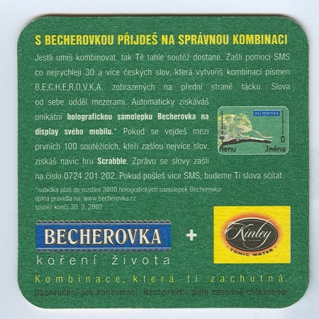 Becherovka podstawka Rewers