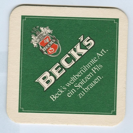 Beck's podstawka Awers