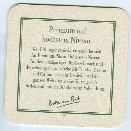 Bitburger podstawka Rewers