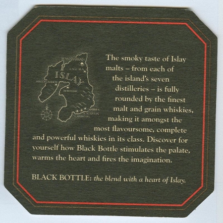 Black Bottle podstawka Rewers