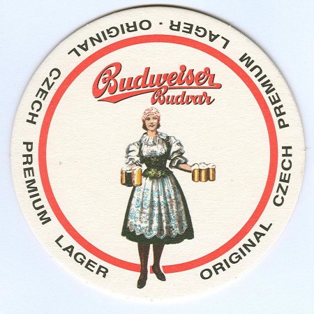 Budweiser podstawka Awers