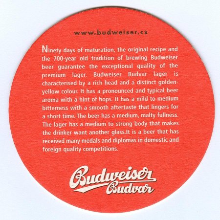 Budweiser podstawka Rewers