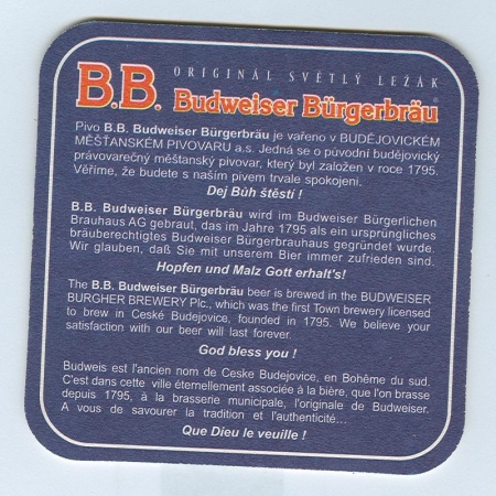 Budweiser   (USA) podstawka Rewers