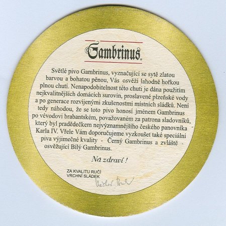 Gambrinus podstawka Rewers