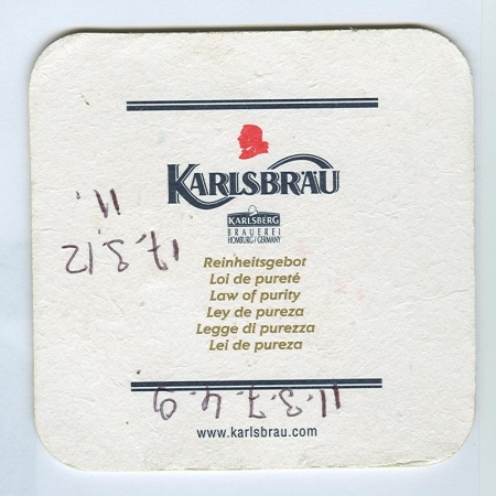 Karlsbräu podstawka Rewers