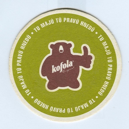 Kofola podstawka Awers