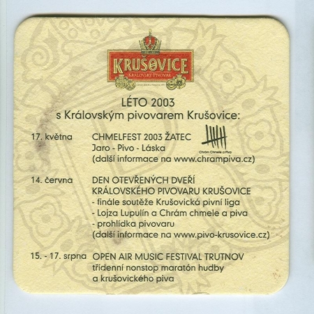 Krusovice podstawka Rewers
