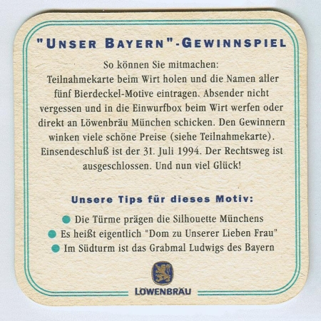 Löwenbräu podstawka Rewers