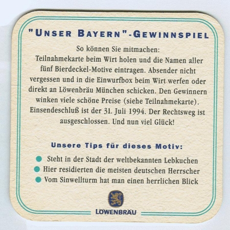 Löwenbräu podstawka Rewers