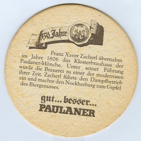 Paulaner podstawka Rewers