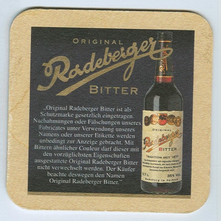 Radeberger podstawka Rewers