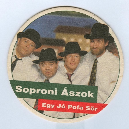 Soproni Ászok podstawka Awers