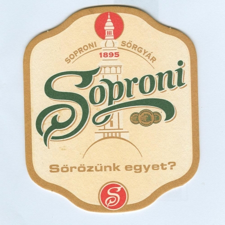 Soproni Ászok podstawka Awers