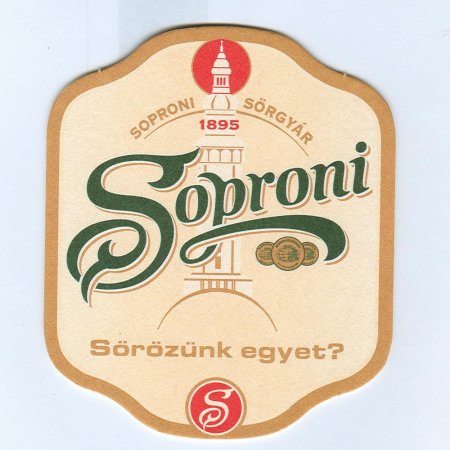 Soproni Ászok podstawka Awers