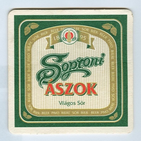 Soproni Ászok podstawka Awers