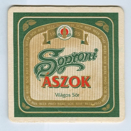 Soproni Ászok podstawka Awers