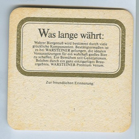 Warsteiner podstawka Rewers
